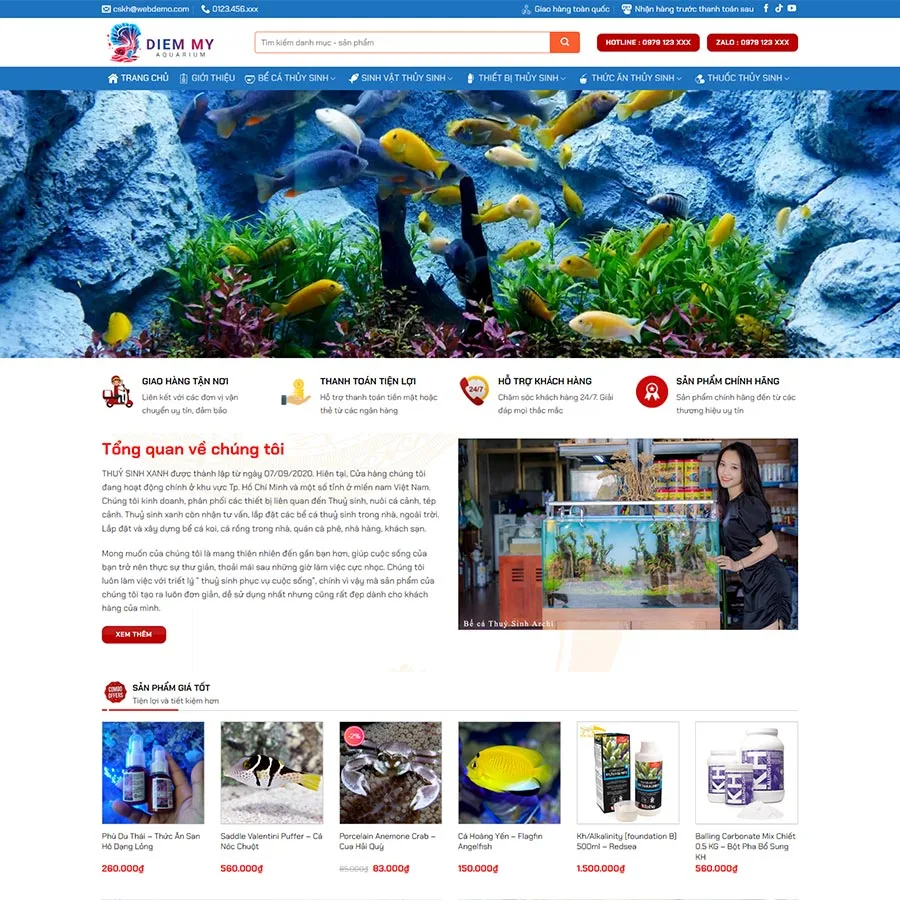 Website thủy sinh, cá cảnh 02